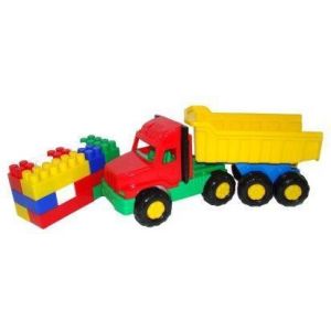 Camion &agrave; benne - Polesie - Ensemble n&deg;70 'Favourite' - 17 &eacute;l&eacute;ments - Color&eacute; - &Agrave; partir de 3 ans - Neuf