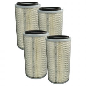 vhbw 4x Filtre cartouche compatible avec ZionAir SB120A 1200L, SB35A 350L, SB420AB 420L cabine de sablage - Filtre en papier avec maillage - Neuf