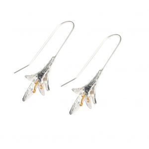 Boucles D'oreilles Pendantes En Alliage Pour Femme, Bijoux Exquis, Motif Fleur De Lys Verdatre - Neuf