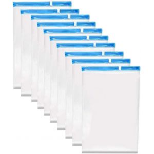 lbgwp60-Lot De 10 Sacs De Compression Sous Vide, Gain DEspace De 35 X 50 Cm, Il N'Y A Pas Besoin D'Un Aspirateur Ou D'Une Pompe. Transparents Pour Voyage, Vêtements, Couettes, Oreillers, Couvertures, - Neuf