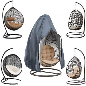 Couverture de Chaise Suspendue, Housse de Fauteuil Suspendu, Housse de Protection pour Oeufs Chaise, Imperm&eacute;able Housse Meuble Couverture avec Fermeture &agrave; Glissi&egrave;re, 115x190cm (Gris) - Neuf