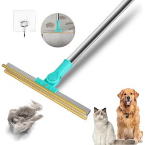 Jgd-Brosse Anti Poils Animaux, Rasoir Anti Bouloche, 30cm De Large R&acirc;teau &Agrave; Tapis, Brosse Poil Chat Chien, Sp&eacute;cial Brosse Poil Avec Manche T&eacute;lescopique, Pour Tapis,Canap&eacute; - Neuf