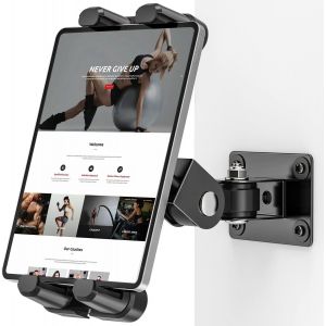 Support Mural pour Tablette, Support Mural Aluminium pour iPad, avec Base rotative &agrave; 360&deg; r&eacute;glable et Pliable pour iPad Pro Air, Tous Les t&eacute;l&eacute;phones et tablettes de 4,7 &agrave; 13.5 - Neuf