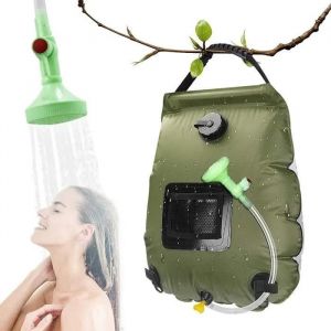 RANJIMA Douche Solaire de Camping - 20 l - avec indicateur de temp&eacute;rature - Portable - pour Le Camping, la Plage, Le Jardin, la 2 - Neuf