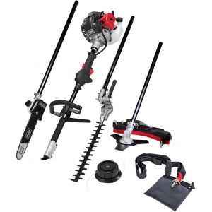 SUBZONAL-Débroussailleuse Thermique MFH5200-4P | Rotofil | Moteur 2T de 51,7cm3 | 4en1 Débroussailleuse, Coupe-Bordure, Taille-Haie, Elagueuse | Tap'n'go | avec Attache Rapide et Sangle - Neuf