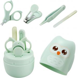 Kit De Soins Pédicure Et Manucure Pour Bébé (Lot De 4) : Tondeuse, Ciseaux, Lime, Pince À Épiler, Nouveau-Né, Nourrisson, Tout-Petit, Enfant (Bleu) - Neuf