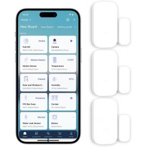JEXNOVASHOP-D&eacute;tecteur d'Ouverture Porte/Fen&ecirc;tre , N&Eacute;CESSITE AQARA HUB, Connexion Zigbee, D&eacute;tecteur sans Fil pour Syst&egrave;me d'Alarme et Domotique Intelligente, Compatible avec Apple HomeKit, Alexa, IFTT - Neuf