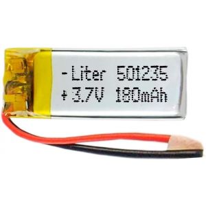 Batterie 501235 LiPo 3.7V 180mAh 0.666Wh 1S 5C Liter Energy Battery pour l'&eacute;lectronique Rechargeable T&eacute;l&eacute;phone Portable Smartwatch GPS-Ne Convient Pas &agrave; la Radiocommande 37x12x5mm (180mAh|501235) - Neuf