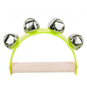 Jouet Grelot En Bois Avec Poignee Ergonomique, Couleur Vive, Jouet Musical Pour Enfants, Vert - Neuf