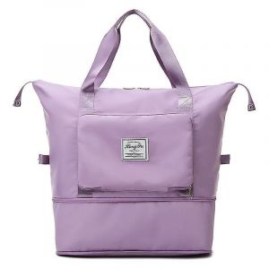 (violet)Sac de voyage pliable de capacité 1pc - Fourre-tout pliable étanche de grande capacité - Neuf