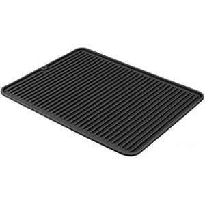 Idesign Lineo Tapis De Sechage - Étroit Tapis Egouttoir Evier En Silicone - Tapis Évier Pour Rangement De Vaisselle Et Couverts - Transparent - Neuf