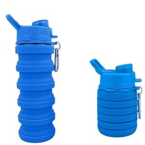 Bouteille D'eau Pliable En Silicone &Eacute;cologique &iquest; &Eacute;tanche, Sans Bpa, Portable Pour Les Voyages, La Salle De Sport, La Randonn&eacute;e Et Les Aventures En Plein Air - Neuf