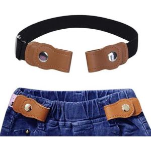 Ceinture Ajustable Sans Boucle Pour Enfants, Noire, Élastique, Invisible, Réglable De 14 À 26,5 Pouces. - Neuf