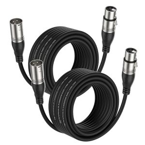 C&acirc;ble XLR XLR Microphone C&acirc;ble 10M 2 Packs -3 Broches XLR &Eacute;quilibr&eacute; M&acirc;le &agrave; Femelle C&acirc;ble Patch C&acirc;ble DMX - Neuf