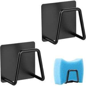 MEVRONISSHOP-2 Pi&egrave;ces Porte Eponge Evier Cuisine,adh&eacute;sif - Accessoires pour &eacute;vier - Crochet adh&eacute;sif,5 * 5 * 3.2cm Porte Eponge Cuisine Evier CrochetPorte &eacute;ponge &eacute;vier,Porte &eacute;ponge Cuisine - Neuf