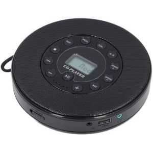 Lecteur Cd Portable Bluetooth Avec Haut-Parleur, Anti-Saut Pour Voiture, Prise En Charge Mp3, Enregistrement Sur Usb, Microphone Int&eacute;gr&eacute; (Black) - Neuf