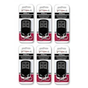 PACK DE 6 TÉLÉCOMMANDES RADIO DE PORTAIL COPIEUSES UNIVERSELLES JOLLY OPEN 4 - Neuf