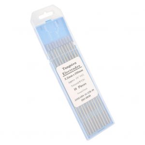 Lot de 10 electrodes en yttrium-tungstene WY20 a pointe bleue pour machine a souder TIG 3,2 mm x 150 mm - Neuf