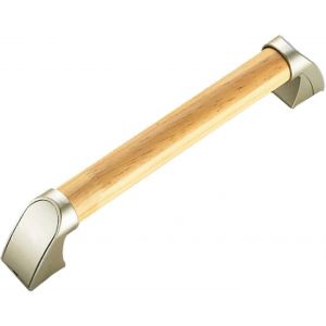 Nouveaux produits en 2023,Poign&eacute;e murale en bois Barre d'appui Salle de bain Douche Personnes &acirc;g&eacute;es (Couleur du bois 33cm) - Neuf