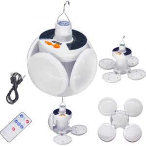 Lanterne Solaire Pliable De Camping Usb 4 000 Mah, Rechargeable, Télécommande, Étanche, Portable, À Suspendre, Pour La Pêche, La Randonnée, Les Urgences Et Les Pannes De Courant. - Neuf