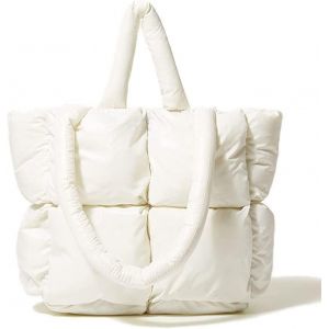 Grand sac fourre-tout matelass&eacute; pour femme-Doux-Rembourr&eacute;-Pour l'hiver-Sac &agrave; main-Sac &agrave; bandouli&egrave;re - Neuf