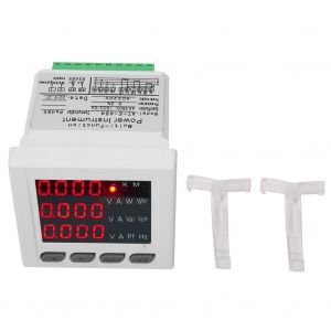 Amperemetre numerique triphase a ecran LCD multifonction, compteur combine de tension et de courant AC 220 V - Neuf