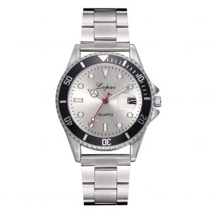 Montre A Quartz Lvpai Pour Homme, Bracelet En Acier, Tendance Et Decontractee (Blanche) - Neuf