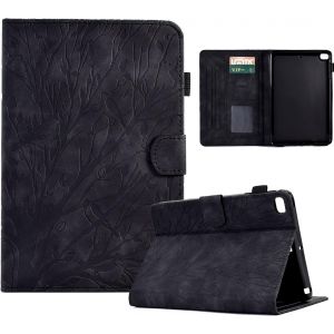 Kal-Coque Pour Ipad 6ème/5ème Génération 9.7 Pouces 2018/2017 Housse Étui À Rabat Et Portefeuille Case Avec Fonction Support Et Poche Cartes, Coque De Protection Ipad Air 2/ Air - Noir - Neuf