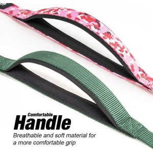 Laisse Pour Chien &Agrave; Main Libre, Avec Poign&eacute;e Rembourr&eacute;e De S&eacute;curit&eacute; Et Fermoir M&eacute;tallique, Durable, R&eacute;glable, Pour Moyens Et Grands Chiens (Rose 25) - Neuf