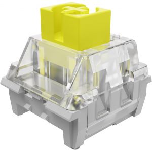 As101 V2 Pré-Lubrifié Switches Pour Clavier Mécanique, Tactile Switch, 3 Pin 42gf, Transparente, Ressort Prolongé, Interrupteur Mx Pour Diy Clavier Gamer(45 Pièces, Jaune Citron) - Neuf