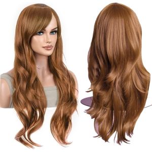 Kalanka-Colorfulpanda Perruque De Cosplay Ondul&eacute;e 70 Cm De Long Pour Femme, Cheveux Longs Boucl&eacute;s Avec Frange, Perruque D'halloween Longue Boucl&eacute;e Pour Filles, Perruque Cosplay Pour F&ecirc;te Costum&eacute;e, Ca - Neuf