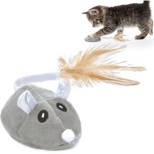 Letnerny-Jouet Pour Chat Souris &Eacute;lectrique, Jouets Chaton Avec Usb Rechargeable, Souris Chat Jouet Automatique D&eacute;tection Intelligente, Jouets Interactifs Simul&eacute;s Pour Chat De Chasse (Gris) - Neuf