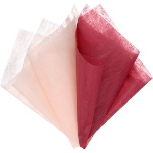 96 Feuilles De Papier D'emballage De Fleurs Cor&eacute;en En Coton - Papier D'emballage Floral Imperm&eacute;able Papier D'emballage De Bouquet Appliquer &Agrave; L'emballage (30x30cm, Rose+Rouge) - Neuf