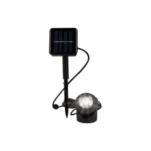 Projecteur Solaire &Agrave; 6 Led Pour Jardin Et Pelouse, Lumi&egrave;re Blanche Chaude, Alimentation Solaire, &Eacute;tanch&eacute;it&eacute; Ip67 - Neuf