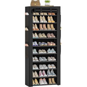 Ulteronixshop-tag&egrave;re &agrave; Chaussures 11 Niveaux, Grande Armoire &agrave; Chaussures Haute pour 36-41 Paires de Chaussures, Stockage Chaussure-Organisateur avec Couverture &eacute;tanche &agrave; la poussi&egrave;re - Neuf