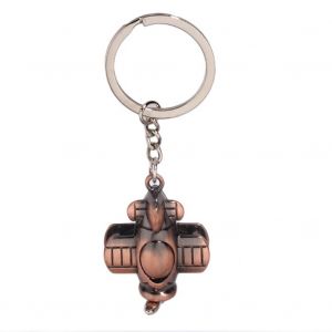 Porte-Cles Pendentif En Forme D'avion En Metal Simple Et Tendance, Decoration En Bronze, Joli Cadeau - Neuf