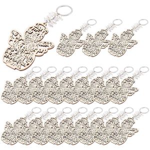 20pcs Baptême Ange Porte-Clés Baptême Porte-Clés En Bois Pour Garçon Ou Fille - Neuf