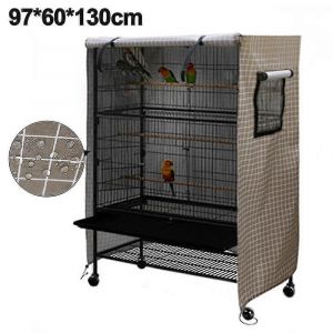 Housse De Protection Pour Cage À Oiseaux (Noire), Imperméable, Grande Housse De Protection Pour Cage À Oiseaux, Housse Lavable Pour Cage À Perroquet, Housse De Protection De Nuit Coupe-Vent Et Anti-Poussière Pour Cage À Perroquet - Neuf