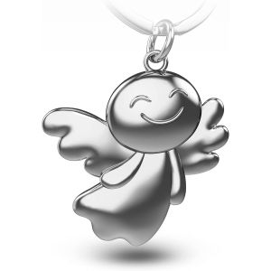 Kal-Porte-Cl&eacute;s Ange Gardien Fly - Pendentif Ange Joyeux En M&eacute;tal - Porte-Bonheur C&eacute;leste Pour Voiture - Conduite Prudente - Neuf