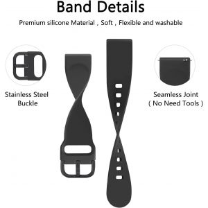 Cheng-3pack Bracelets De Montres Silicone 22mm, Remplacement D&eacute;gagement Rapide Pour Femme Homme 20mm 22mm (22mm, Violet/Bleu Mrine/Noir) - Neuf