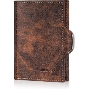 TRAHOO-Portefeuilles Homme, Porte-Cartes de Cr&eacute;dit,Portefeuille RFID Portefeuille en Cuir,Portefeuille Ultra - Mince,Petit Portefeuille pour Femme,Portefeuille Moderne l&eacute;ger et Compact. - Neuf