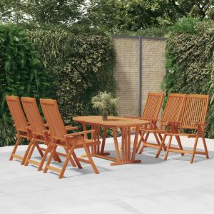 Prolenta Premium - Ensemble &Agrave; Manger De Jardin 7 Pcs Bois D'eucalyptus Massif - Neuf