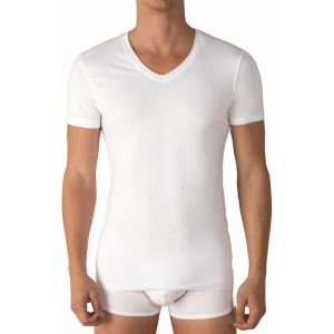 Jexnovashop-Irge 3 Maillots Homme Chaud Coton Thermique Demi-Manches Col V Et Col Rond Blanc Bleu Ou Noir - Neuf