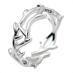 Kahfl-Bague Argent Femme Homme,Branche &Eacute;pines Bague Ajustable Reglable Ouverte,Une Bague Pouce Anneau Bagues Reglables Orteil Bijoux Simple Vintage Pour Femme Fille Homme Ado - Neuf