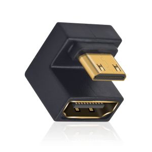 MEVRONISSHOP-U Shape Adaptateur Mini HDMI2.1 vers HDMI2.1, Up Angle HDMI Femelle vers Mini HDMI M&acirc;le 48Gbps (8K@60Hz 4K@120Hz) pour Cam&eacute;ra/PC Portable/Projecteur Home Cin&eacute;ma - (1 Pi&egrave;ce)&iquest; - Neuf