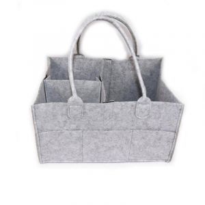 Couches Bébé Berceau De Stockage Organisateur Fourre-Tout Gris 33x23x18cm - Neuf