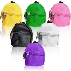 CHECARZHN--NO1-Petit Sac À Dos De Poupée Sac 6 Couleurs Dos À Glissière Mignon Mini Sac De Poupée, Mini Sacs À Dos, Mignon Sac À Dos À Glissière, Semblant De Jouer Au Sac À Miniatures Sac Pour Orneme - Neuf