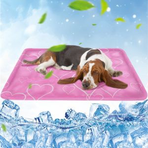 Tapis Rafraichissant Chien,60*90cm Tapis Rafraichissant Chat Rose,Tapis Fraicheur Chien Chat Avec Gel Non Toxique,Tapis Rafraichissant Pour Petits Moyen Animaux Pour Les Chaudes Journées D'été - Neuf