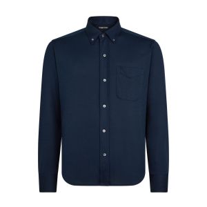 Chemise En Soie-Coton Bleue Pour Homme Tom Ford - Neuf