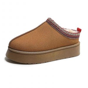 Chaussons Femme Chaud Doublé D'imprimés Plateforme Semelle De Bande De Roulement - Snngv - Neuf